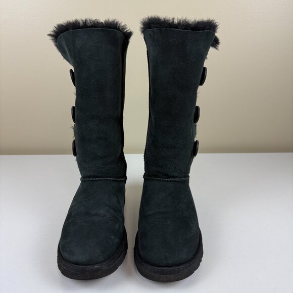 UGG Bailey Button Triplet S/N 1873 Black Size 7 - Picture 2 of 10